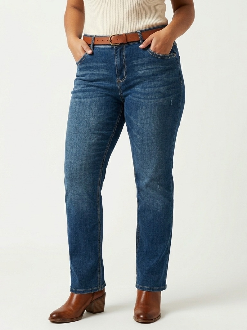 Seven7 Luxe Slim Boot Jeans Size 24 Plus Size Blue NWT